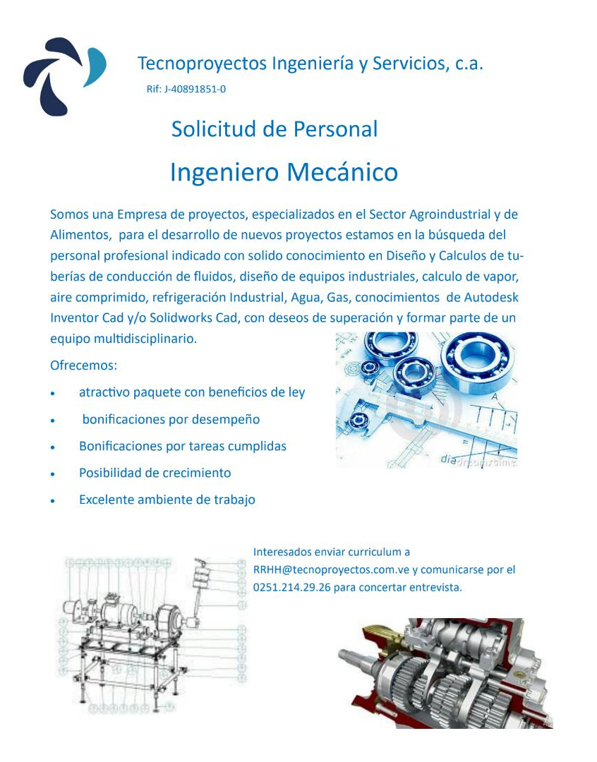 solicitud ingeniero mecanico
